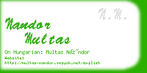 nandor multas business card